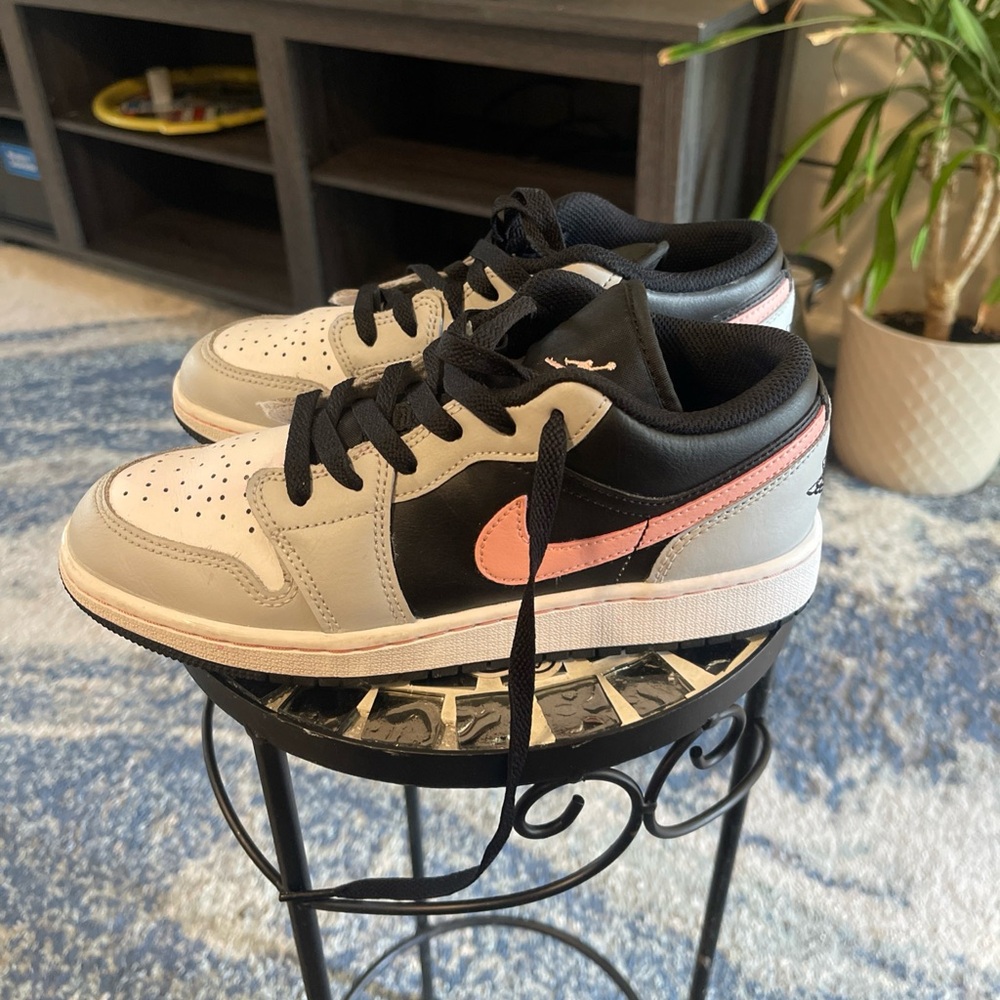 Jordan Black and Pink Athletic Shoes Classic Design